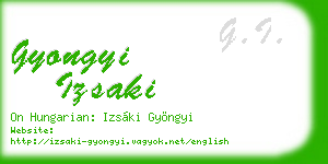 gyongyi izsaki business card